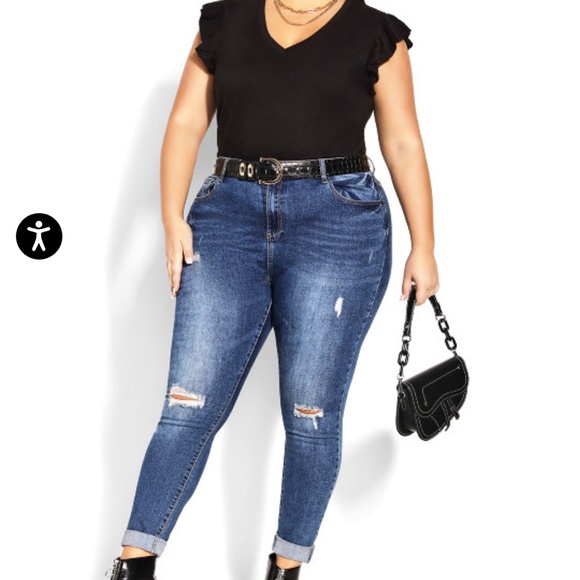 NWT- Leisure Frill- Black - Picture 2 of 6